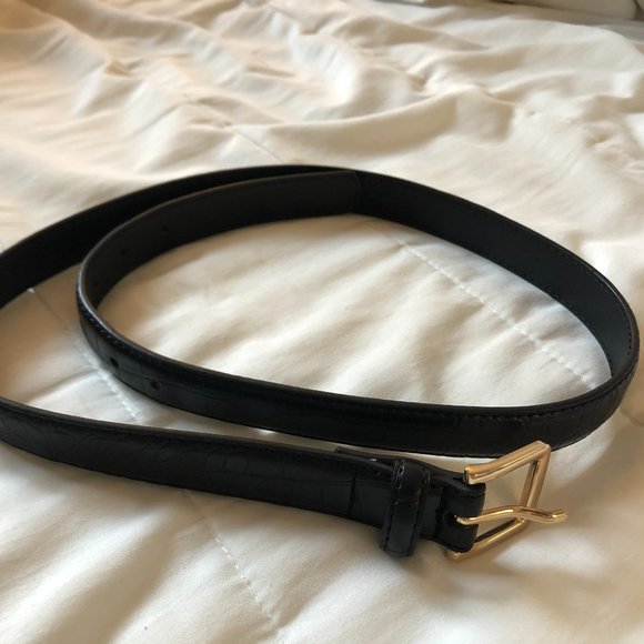 Le Chateau Black Snake Texture Belt - Picture 6 of 6
